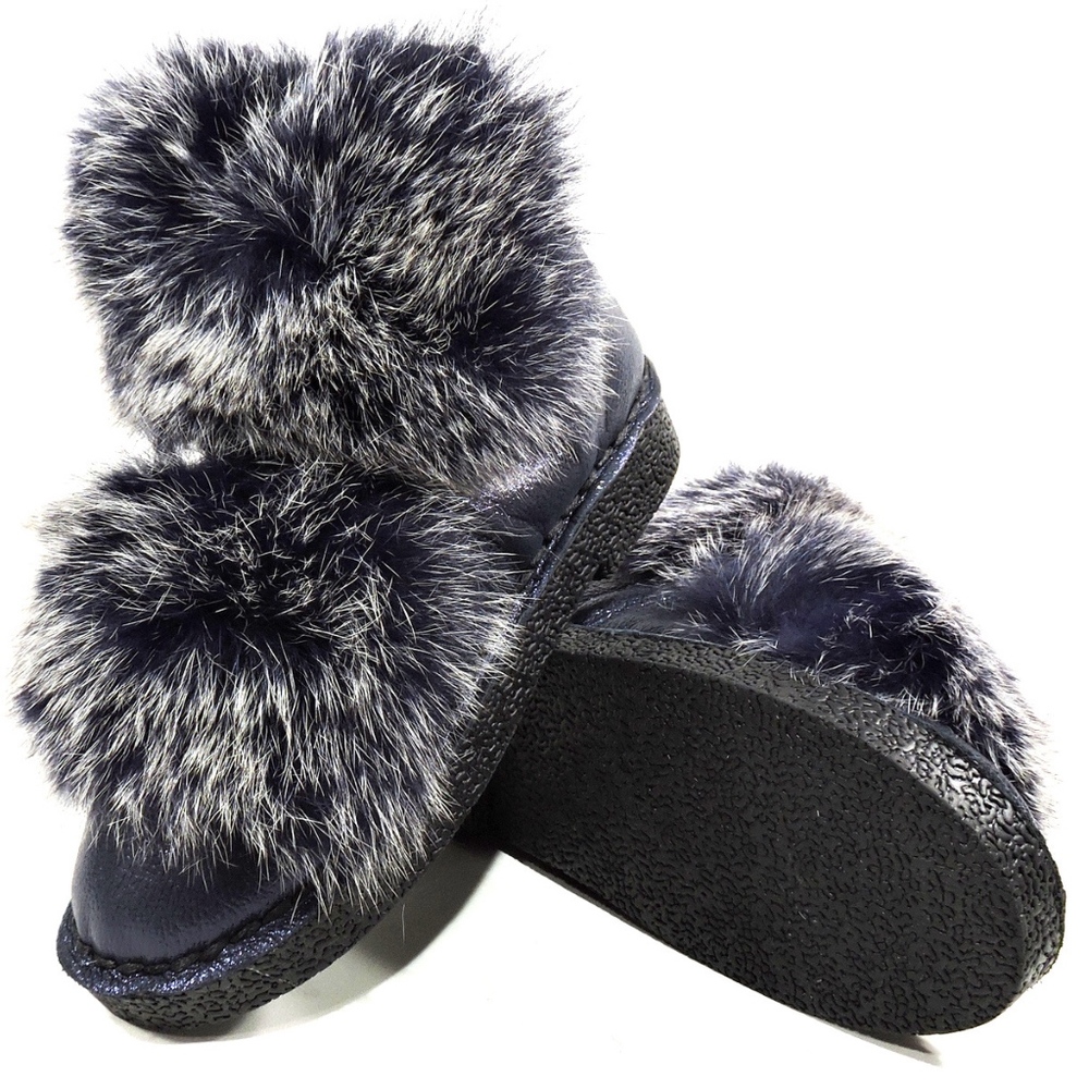 ALESSANDRO DI MARIA  Blue Soft Leather Bootie - Picture 8 of 8